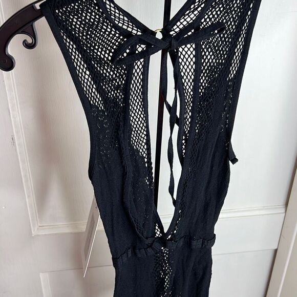 Dreamgirl - 0287 Fishnet Keyhole Gater Dress Bodystocking black NWT One size - Picture 2 of 5